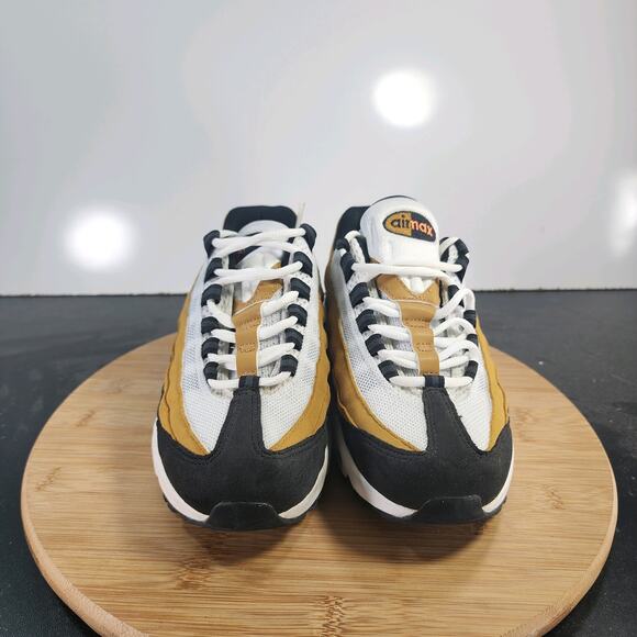 Sz 4.5Youth Fit 6 Women's Nike Air Max 95 011109 White Brown Suede Casual Shoes - Picture 4 of 11